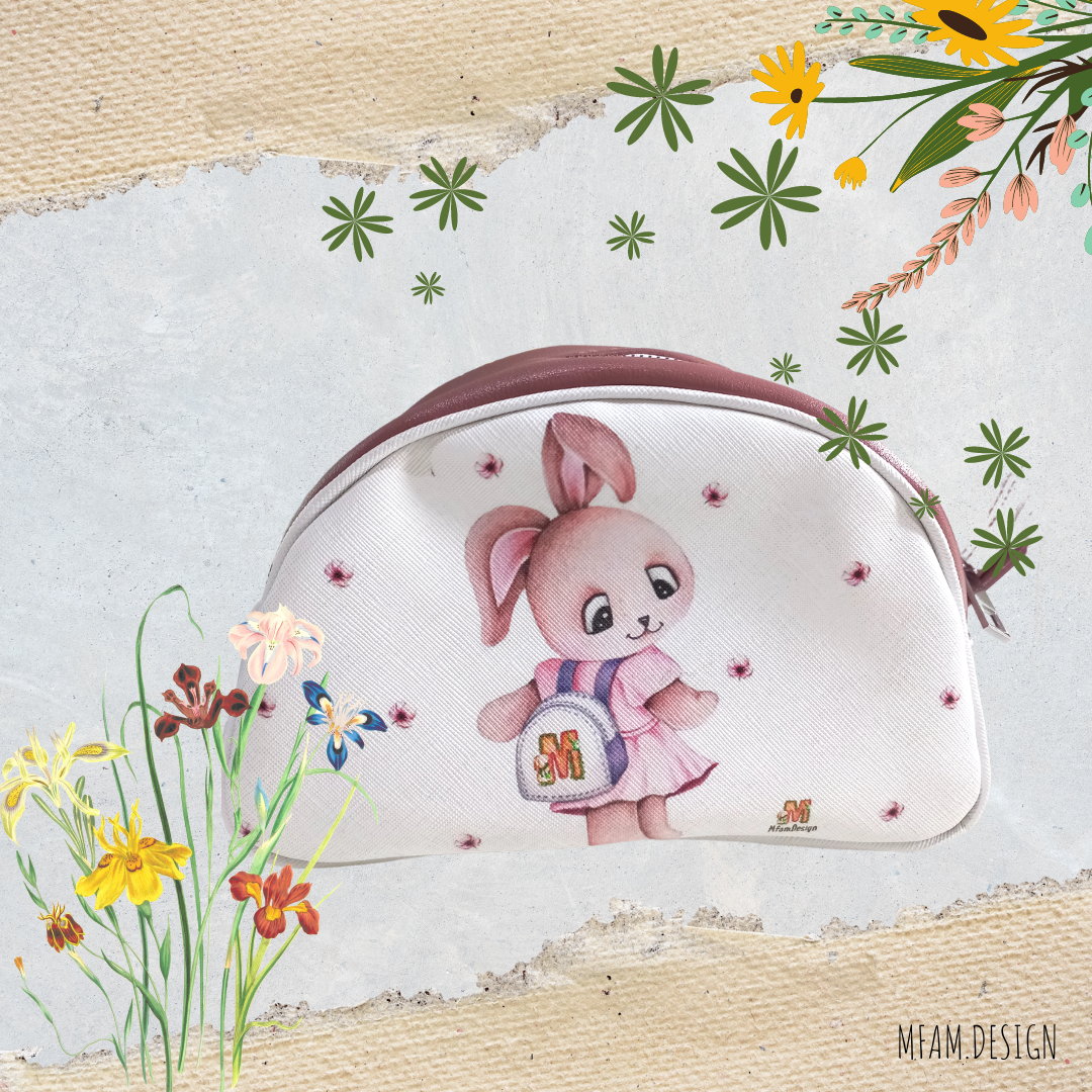 BUNNY BACKTO SCHOOL LEATHER POUCH