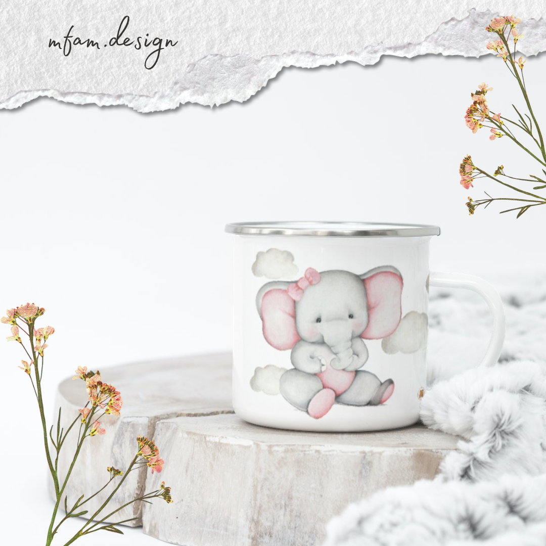 Elephant - Premium Enamel Mug