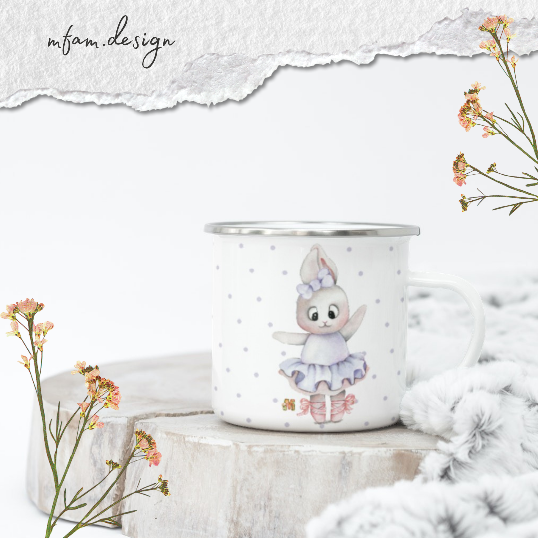 Bunny Ballerina - Premium Enamel Mug