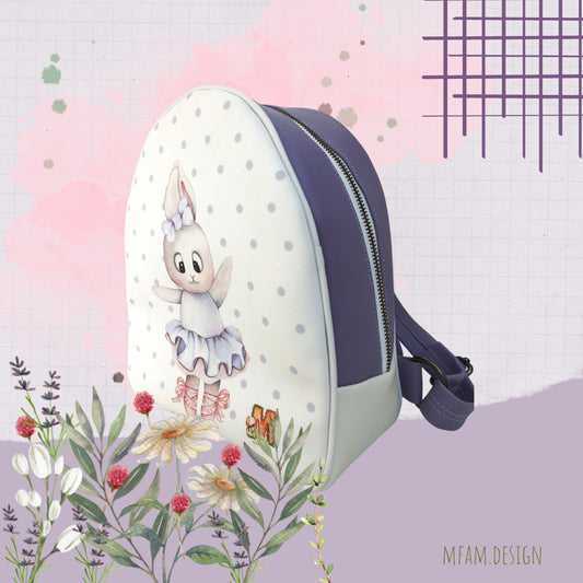 BUNNY BALLERINA LEATHER BACKPACK FOR KIDS