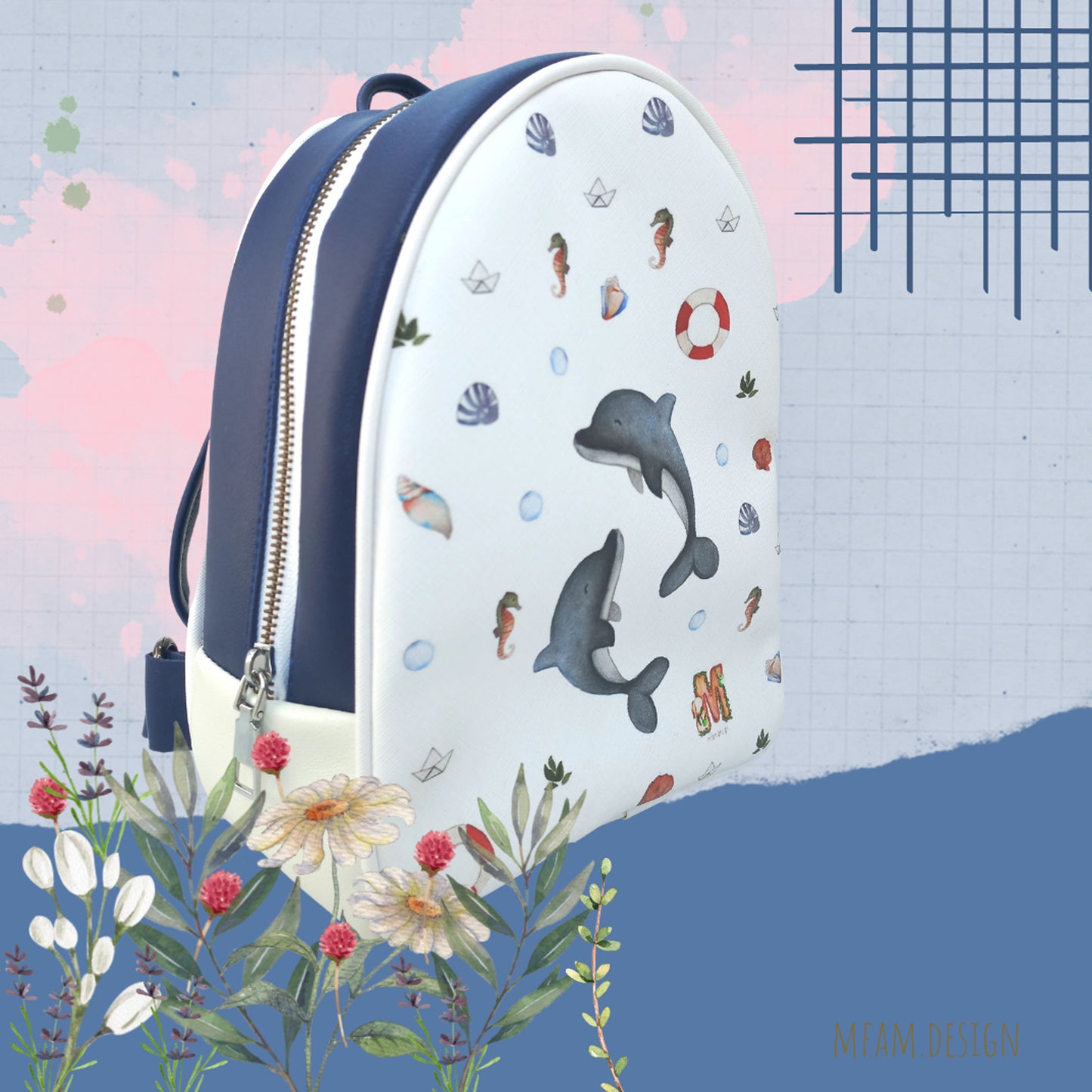 DOLPHIN LEATHER BACKPACK FOR KIDS