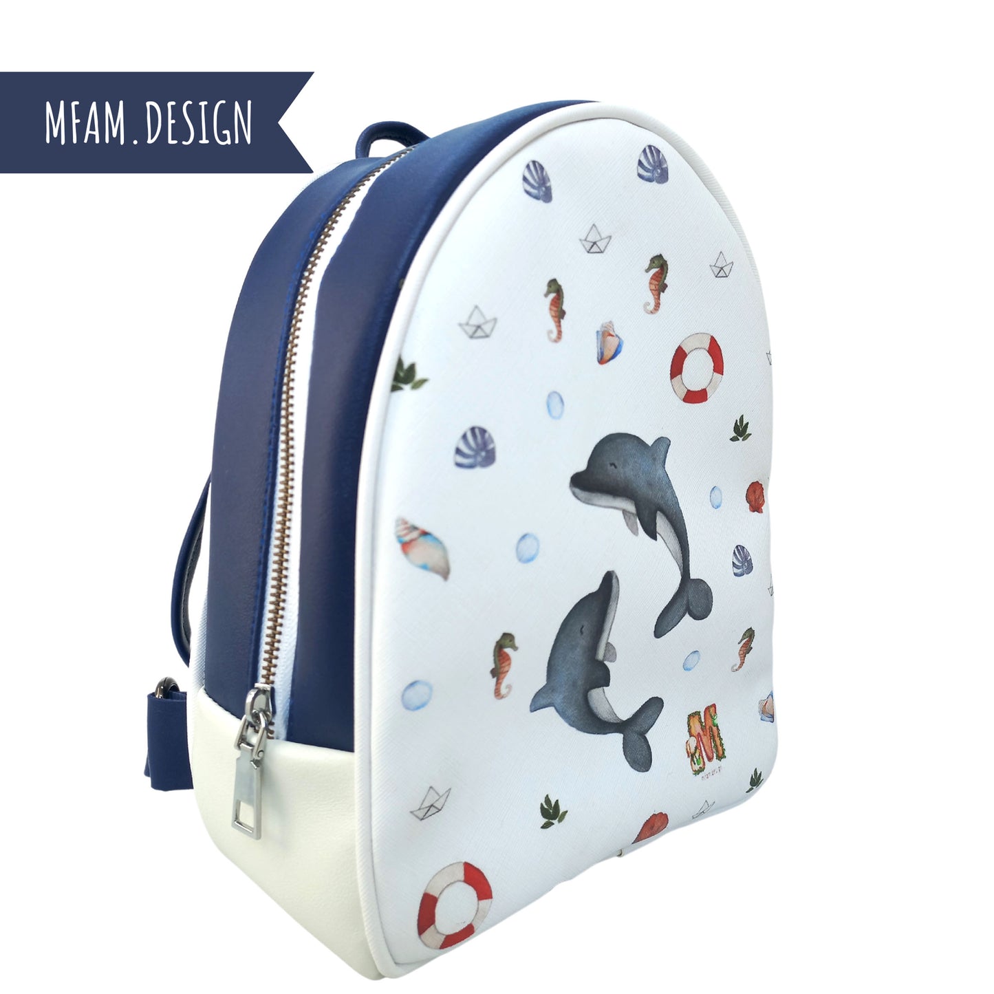 DOLPHIN LEATHER BACKPACK FOR KIDS