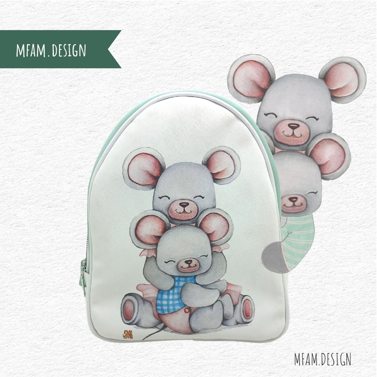 MOUSE LEATHER BACKPACK FOR KIDS