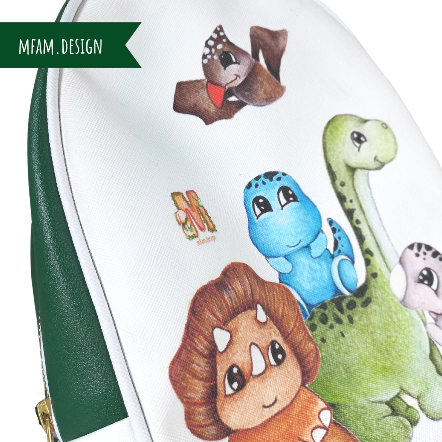 DINO LEATHER BACKPACK FOR KIDS