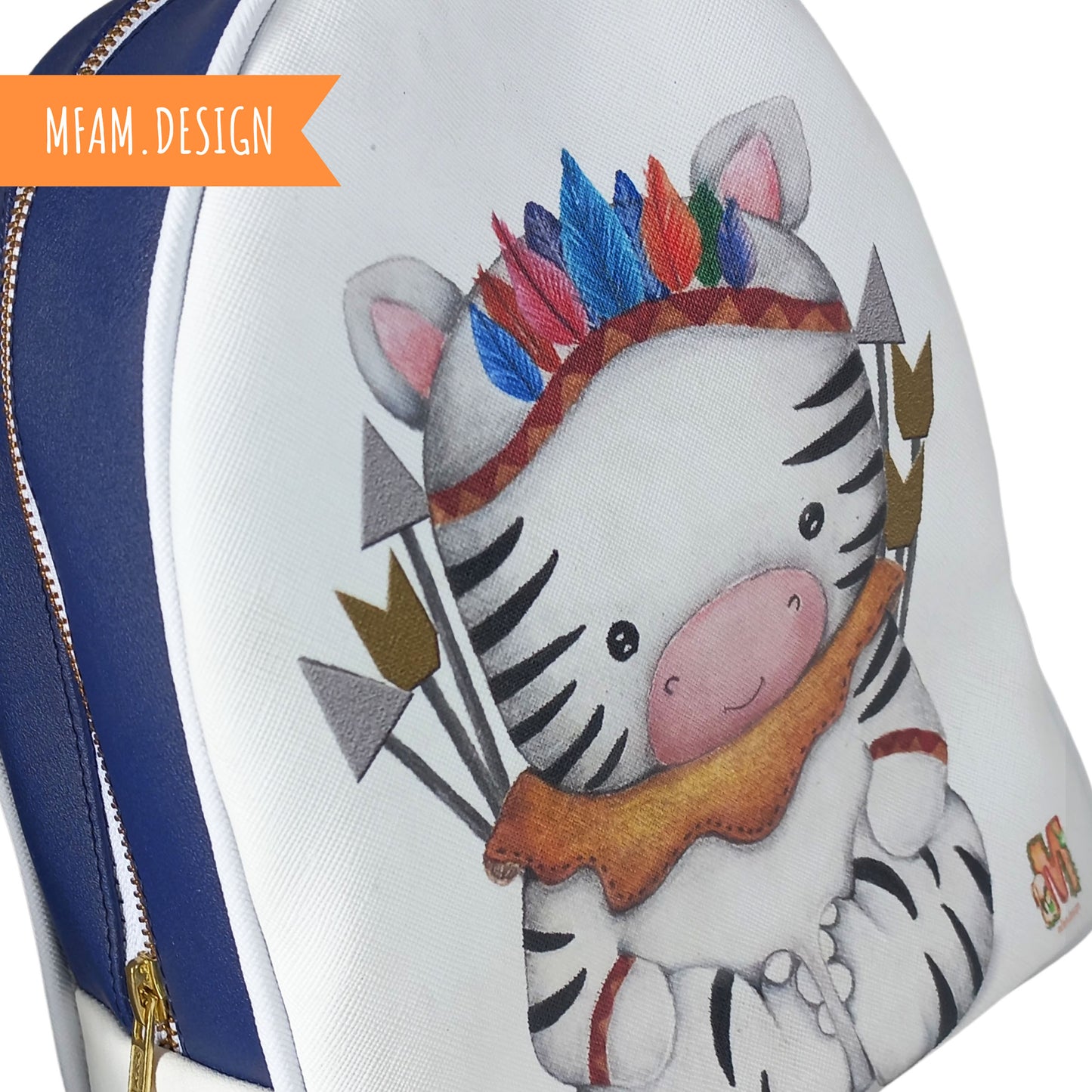 ZEBRA LEATHER BACKPACK